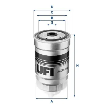 Filtr paliwa UFI 24.351.00 - Końcówka serii