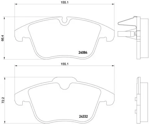Taniej | Klocki hamulcowe BREMBO P 61 106