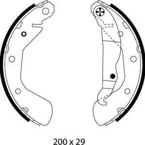 SZCZĘKI HAM. OPEL CORSA 1.0-1.4-1.3-1.7 DTI 00-12 BEZ ABS | Końcówka zapasów