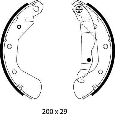 SZCZĘKI HAM. OPEL CORSA 1.0-1.4-1.3-1.7 DTI 00-12 BEZ ABS | Końcówka zapasów
