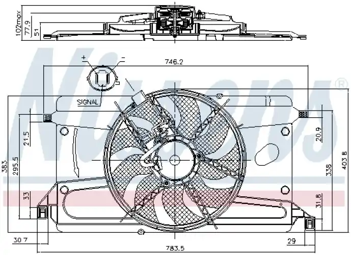 Wentylator chłodnicy NISSENS 85697 3M518C607EC - Promocja