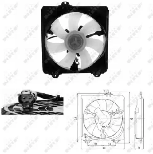 Wentylator silnika NRF 47695 1636128070 - Sprawdzony produkt