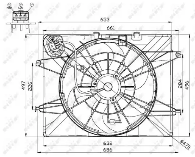 Wentylator NRF 47564 253803R170 | Prosto z fabryki