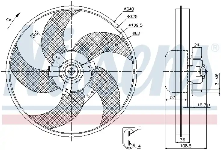 Wentylator chłodnicy NISSENS 85668 125396 - Wielka wyprzedaż