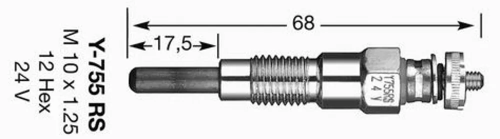Świeca żarowa NGK Y-755RS 250202077 - Nowość w asortymencie