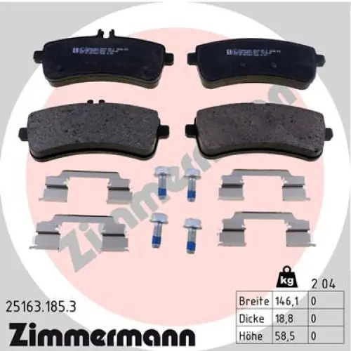 KLOCKI HAMULC. MERCEDES W222 S-KLASA 13- TYŁ - Oferta specjalna