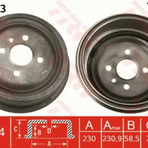 Bęben hamulcowy TRW DB4003 568056 | Oferta specjalna