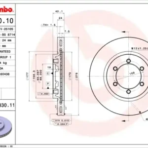 Top produkt | Tarcza hamulcowa BREMBO 09.A330.11 4144105110