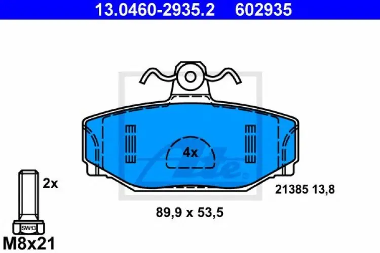 Klocki hamulcowe ATE 13.0460-2935 21385139 | Dodatkowy rabat