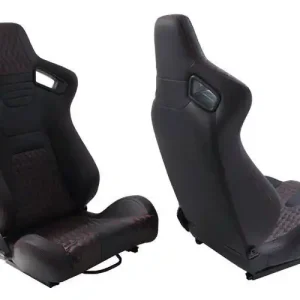 Fotel Racer skóra Black - Wyprzedaż
