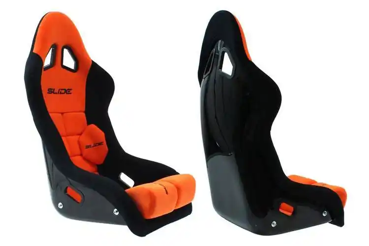 Fotel sportowy Slide GT FIA Zamsz Pomarańczowy | Do wyczerpania zapasów