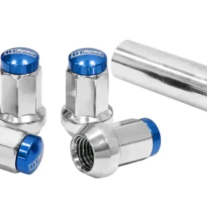 Wysoka jakość | Kute Nakrętki D1Spec Stal M12x1,5 37mm Srebrne/Niebieskie