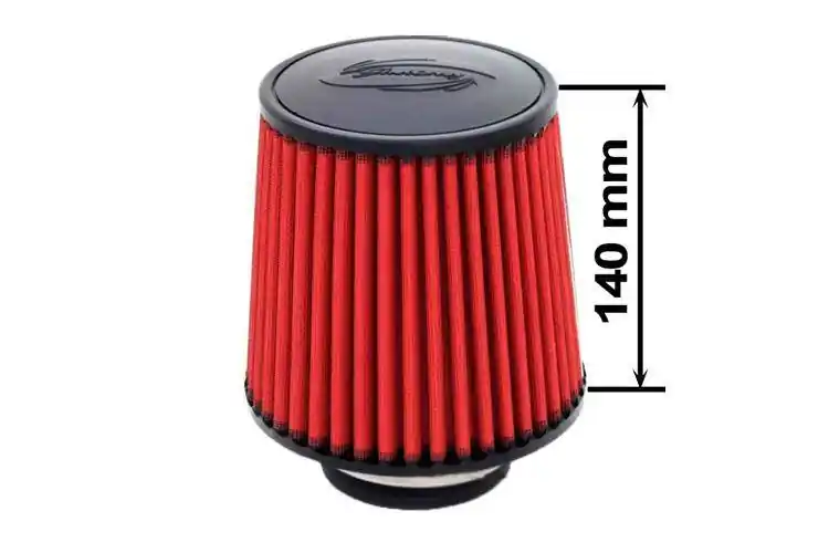 Wielka wyprzedaż - Filtr stożkowy Simota H 140mm OTW 80-89mm JAU-G02101-06 Czerwony