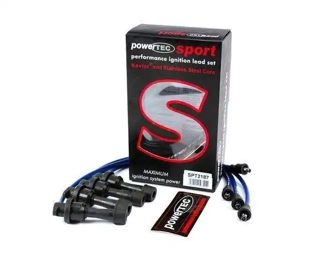 Jakość premium - Przewody zapłonowe PowerTEC MITSUBISHI ECLIPSE II 4G63 4G63T 95-98 Niebieskie