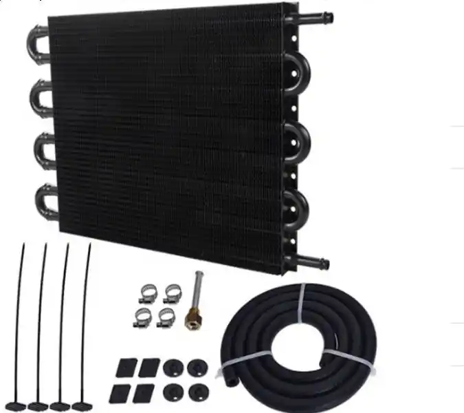 TurboWorks Power steering, transmission cooler 8-row Black - Łatwy zwrot