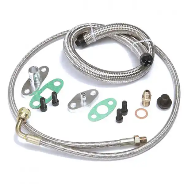 Tylko kilka sztuk - Turbo Oil Feed Drain Fitting Line Kit T3 T4 T35 T40 T60 T67 T70 T76