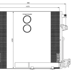 CHŁODNICA KLIMATYZACJI (Z OSUSZACZEM) MERCEDES GL420 (X164) 06- | Ostatnie egzemplarze