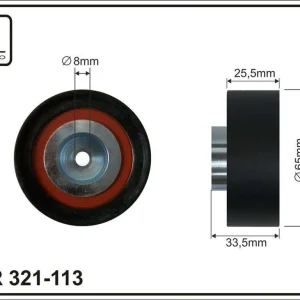 ROLKA NAPINACZA 65X8X25.5 PLASTIK-GŁADKA,ŁOŻYSKO NACHI JAPAN ZASTĘPUJE 05-17 - Wysoka jakość