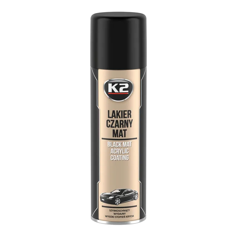 LAKIER AKRYLOWY CZARNY 500ML SPRAY MATOWY | Nowość w sprzedaży