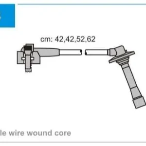 Sprawdzony produkt - PRZEWODY WYSOKIEGO NAPIĘCIA LINIA PROLINE (SILICON), ZESTAW, MAZDA 626 V, 1.8/2.0, 1997-2002